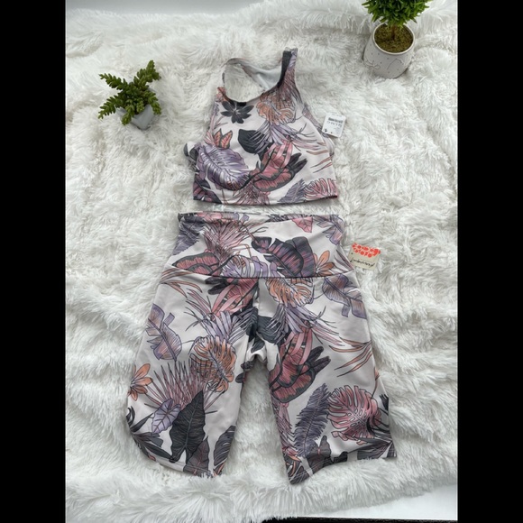 Free People Pants - Free People Movement Palm Leaf Active Set